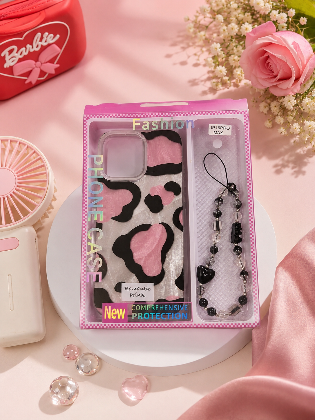 Pearl Pink Romantic Print Phone Case